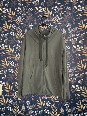 Fabletics Olive Hoodie Sweatshirts Green Size S